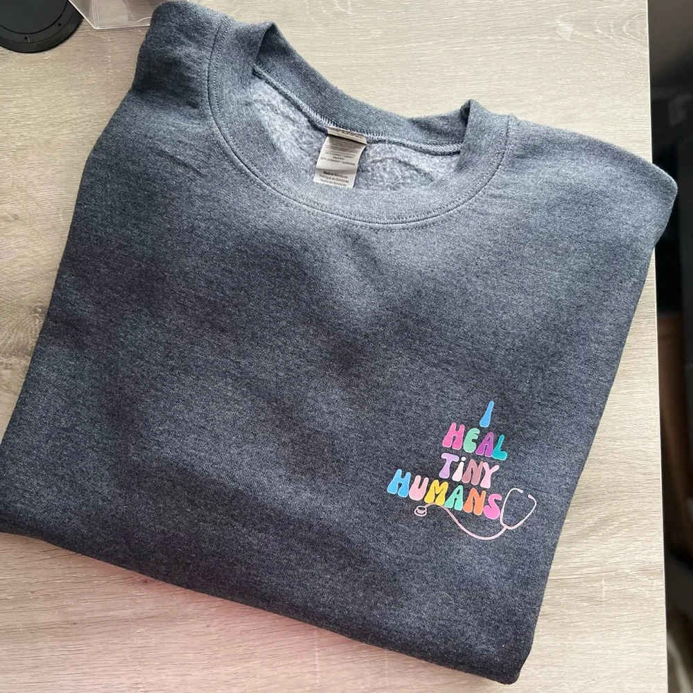 Pediatric Nurse Crewneck Sweatshirt - Made To Order - Picture 6 of 7